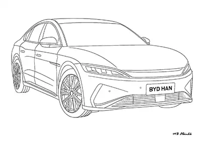 BYD Han – Araba Boyama Sayfası