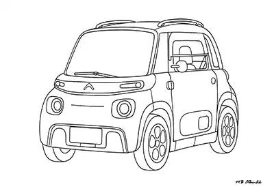 Citroen Ami – Araba Boyama Sayfası