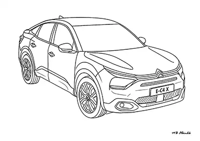 Citroen C4 X – Araba Boyama Sayfası