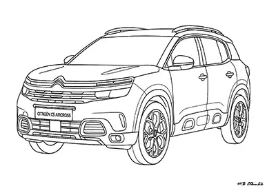 Citroen C5 Aircross – Araba Boyama Sayfası