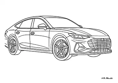 MG7 – Araba Boyama Sayfası