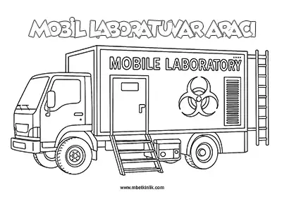 Kara Yolu Taşıtı: Mobil Laboratuvar Aracı Boyama Sayfası