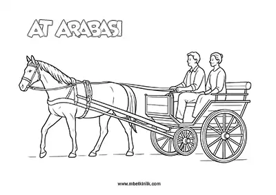 At Arabası Boyama Sayfası