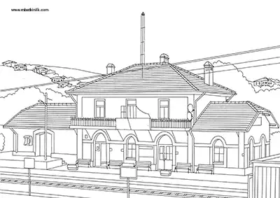 Yozgat Şefaatli Tren İstasyonu Binası Boyama Sayfası