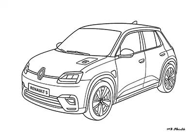 Renault 5 – Araba Boyama Sayfası