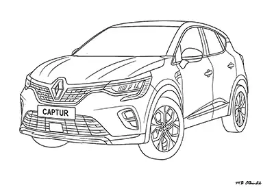 Renault Captur – Araba Boyama Sayfası