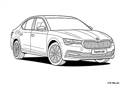 Skoda Superb – Araba Boyama Sayfası