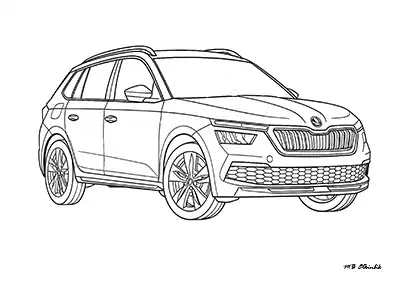 Skoda Kamiq – Araba Boyama Sayfası
