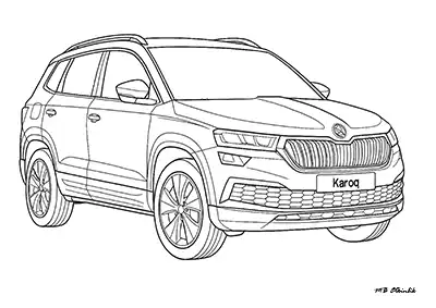 Skoda Karoq – Araba Boyama Sayfası