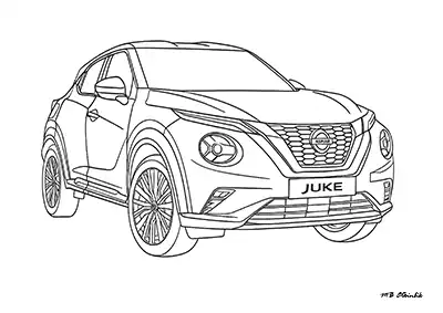 Nissan Juke – Araba Boyama Sayfası