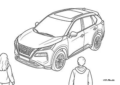 Nissan X-Trail – Araba Boyama Sayfası
