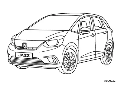Honda Jazz – Araba Boyama Sayfası