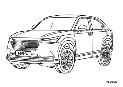 Honda HR-V – Araba Boyama Sayfası