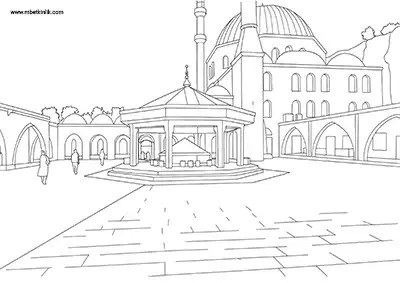 Şanlıurfa Mevlidi Halil Camii Boyama Sayfası