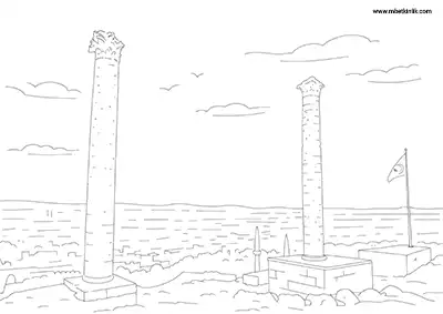 Şanlıurfa Kalesi Boyama Sayfası