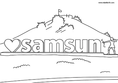 Samsun Amisos Tepesi Boyama Sayfası