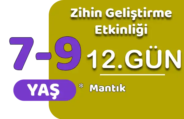Zihin Geliştirme – Mantıksal Yol Bulma ve Akıl Yürütme Etkinliği (12. Gün)