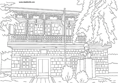 Kars Gazi Ahmet Muhtar Paşa Konağı Boyama Sayfası