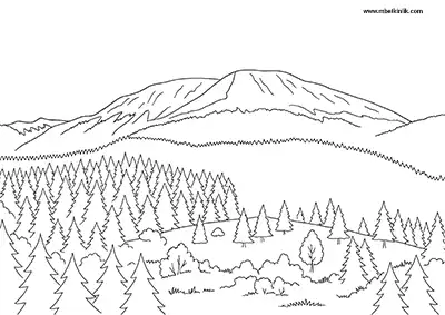 Kastamonu Ilgaz Dağları Boyama Sayfası
