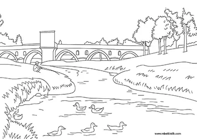 Kırklareli Alpullu Köprüsü (Mimar Sinan Köprüsü) Boyama Sayfası