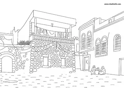 Mardin Midyat Evleri Boyama Sayfası