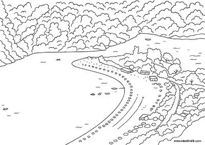 Muğla Ölüdeniz Boyama Sayfası