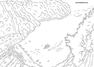 Muğla Kelebekler Vadisi Boyama Sayfası