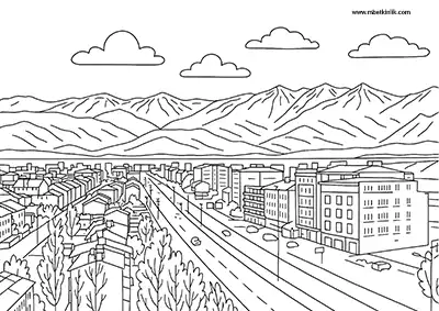 Muş Şehir İçi Boyama Sayfası