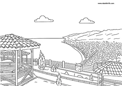 Ordu Boztepe Manzarası Boyama Sayfası