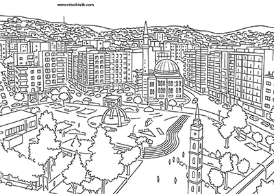 Siirt Meydanı Boyama Sayfası