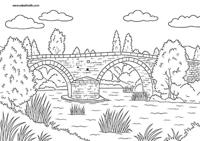 Bayburt Korgan Köprüsü Boyama Sayfası