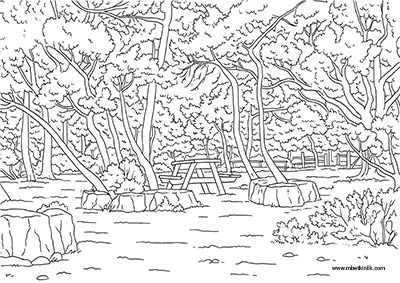 Karaman Ali Beke Piknik Alanı Boyama Sayfası