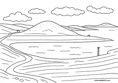 Ardahan Çıldır Gölü Boyama Sayfası