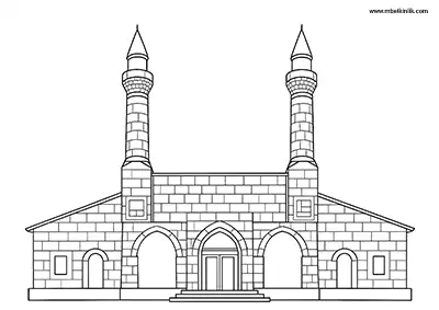Sivas Çifte Minareli Medrese Boyama Sayfası