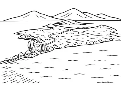 Ardahan Akçakale Adası Boyama Sayfası