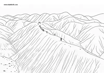 Iğdır Gökkuşağı Tepeleri Boyama Sayfası