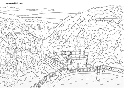 Karabük Tokatlı Kanyonu Boyama Sayfası