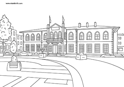 Kilis Tarihi Hükümet Konağı Boyama Sayfası