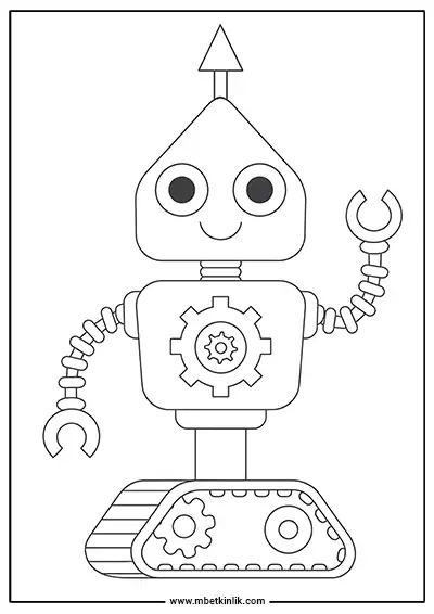 Dişli Gövdeli Paletli Robot Boyama Sayfası