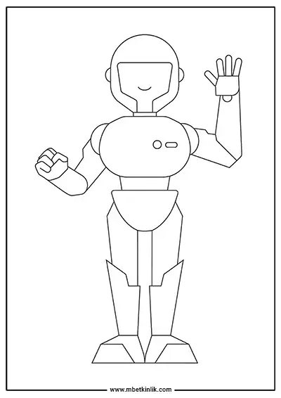 El Sallayan Modern Robot Boyama Sayfası