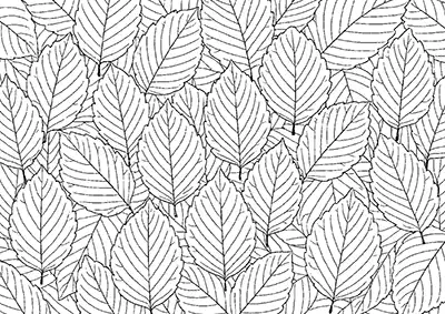 Dökülen Sonbahar Yaprakları Deseni Boyama Sayfası