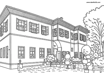 Karabük Havuzlu Asmazlar Konağı Boyama Sayfası