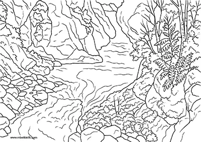 Karabük Şeker Kanyonu Boyama Sayfası