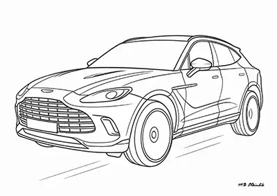 Aston Martin DBX – Araba Boyama Sayfası