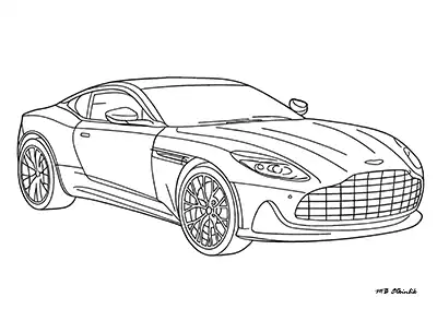 Aston Martin DB12 – Araba Boyama Sayfası