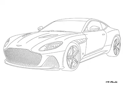 Aston Martin DBS– Araba Boyama Sayfası