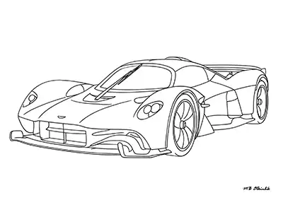 Aston Martin Valkyrie – Araba Boyama Sayfası