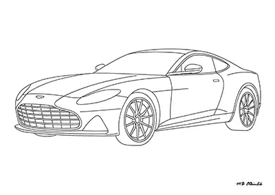 Aston Martin Vanquish – Araba Boyama Sayfası