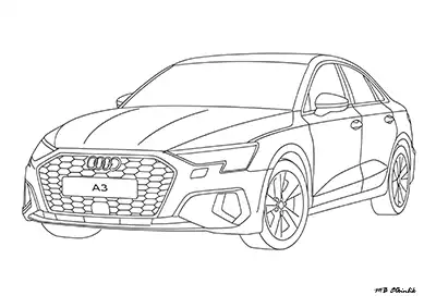 Audi A3 – Araba Boyama Sayfası
