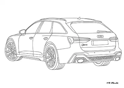 Audi A6 – Araba Boyama Sayfası